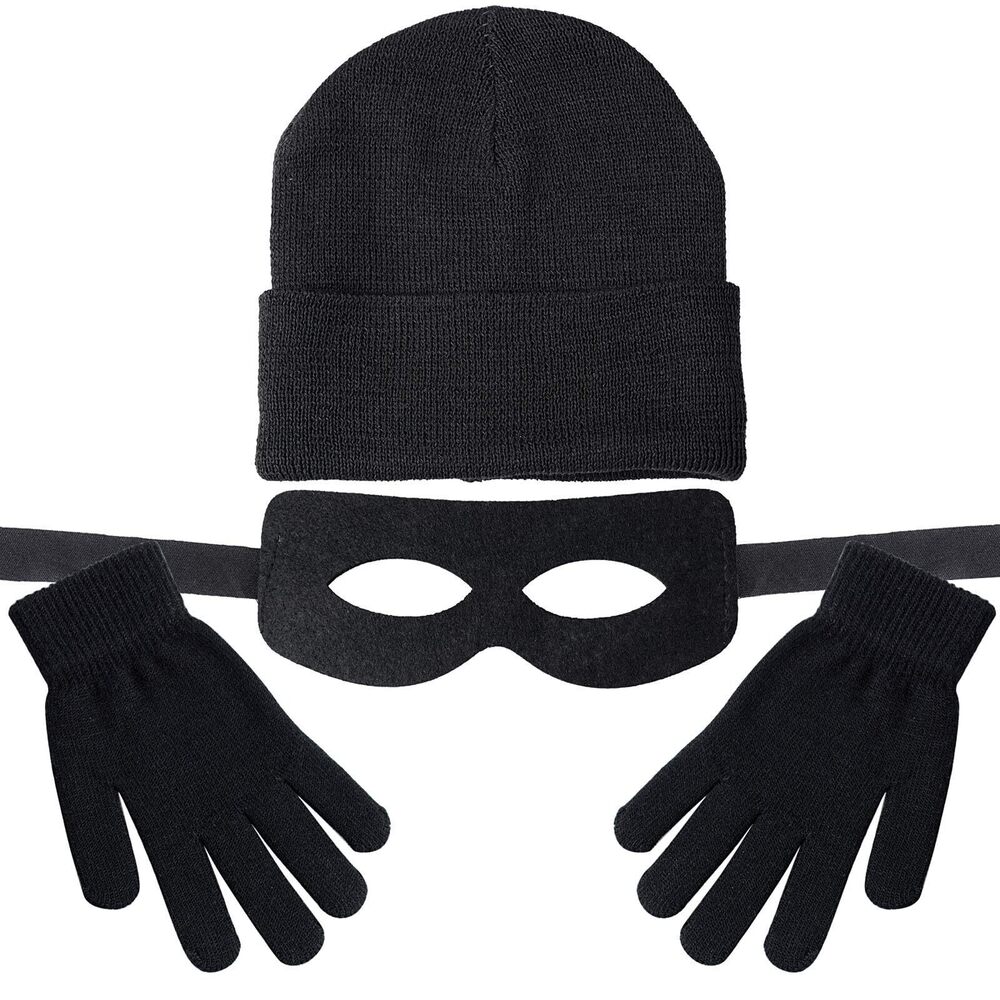 4775 Robber Halloween Costume Accessoriess Set For & Bank Thief